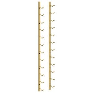 vidaXL seinale kinnitatav veiniriiul 12 pudelile, kuldne raud