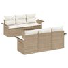 vidaXL Aia Diivanikomplekt padjaga 7 pcs Beež pol&uuml;rotang