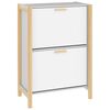 vidaXL kingakapp, valge, 57,5 x 33 x 80 cm, tehispuit