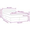 vidaXL Box Vedruvoodi madratsiga Roosa 160x220 cm samet