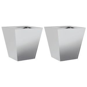 vidaXL aia taimekastid 2 tk, 30x30x30 cm, tsingitud teras