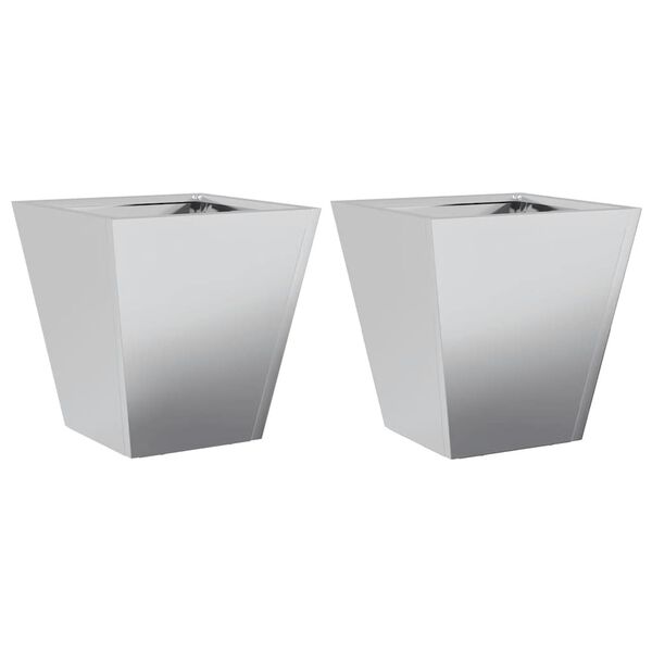 vidaXL aia taimekastid 2 tk, 30x30x30 cm, tsingitud teras