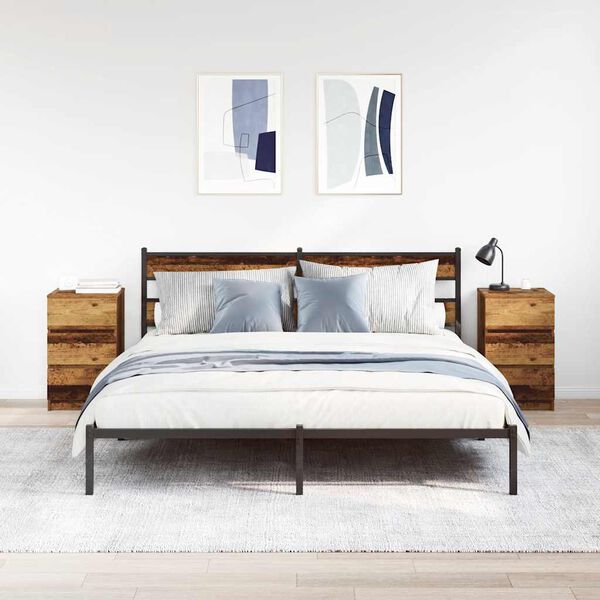 vidaXL &ouml;&ouml;kapid 3 sahtliga 2 tk, vana puit, 39x35x65 cm