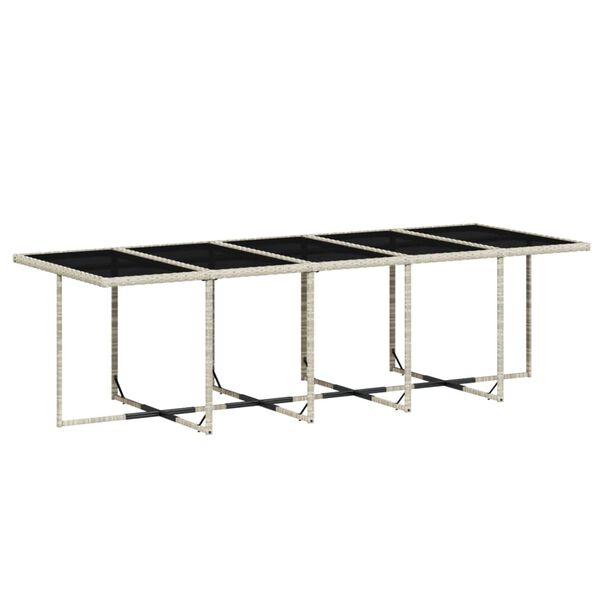 vidaXL 11-osaline aia s&ouml;&ouml;gim&ouml;&ouml;bli komplekt patjadega, hall, pol&uuml;rotang