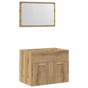vidaXL 2-osaline vannitoa m&ouml;&ouml;blikomplekt, kunsttamm, tehispuit