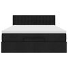 vidaXL ottomani voodi madratsita ja LED, must, 140x190 cm, kangas