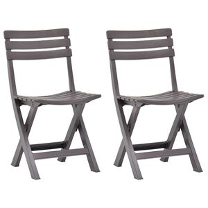 vidaXL kokkupandavad aiatoolid, 2 tk, plast, moka