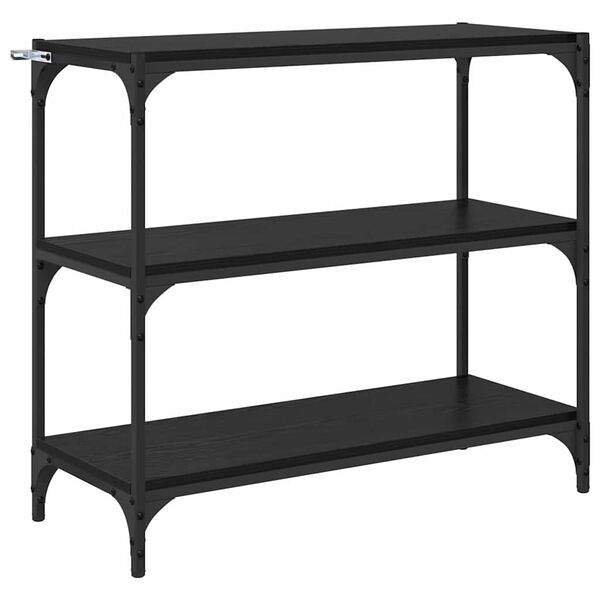 vidaXL Raamaturiiul Must tamm 80 x 33 x 70,5 cm