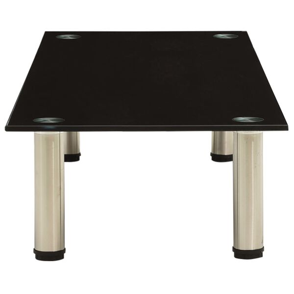 vidaXL telerialus must 100 x 35 x 17 cm karastatud klaas