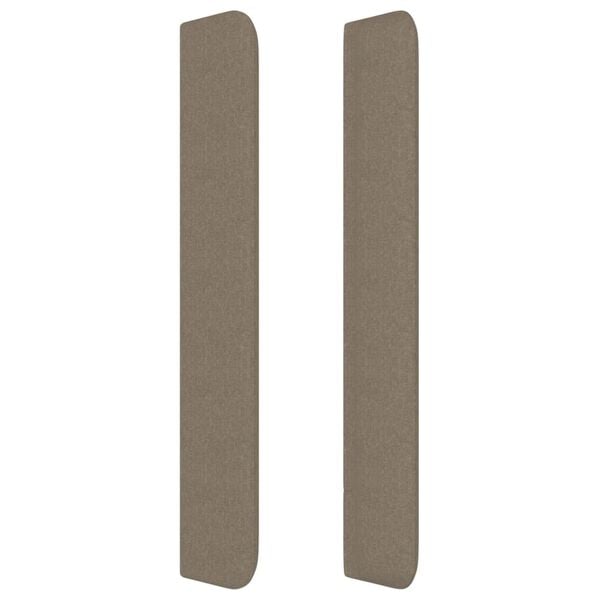 vidaXL voodipeats servadega, pruunikashall, 83x16x118/128 cm, kangas