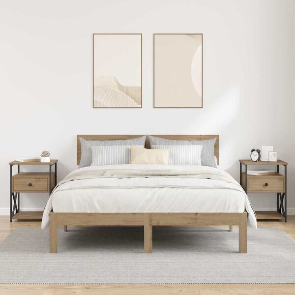 vidaXL &Ouml;&ouml;lambi kapp 2 pcs K&auml;sit&ouml;&ouml;puu 40 x 42 x 55 cm Tehispuit