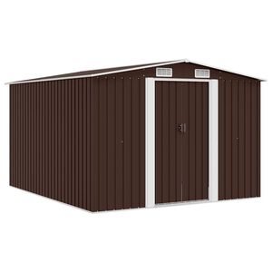 vidaXL aiakuur 257 x 298 x 178 cm metallist, pruun