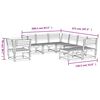 vidaXL 8-osaline aiamööbli komplekt, immutatud männipuit