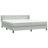 vidaXL Box Vedruvoodi Madratsitega Helehall 200x210 cm samet