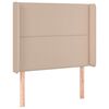 vidaXL voodipeats servadega, Cappuccino, 83x16x118/128 cm, kunstnahk