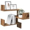 vidaXL seinanurgariiulid 2 tk Vana puit 40x40x49,5 cm Tehnopuit