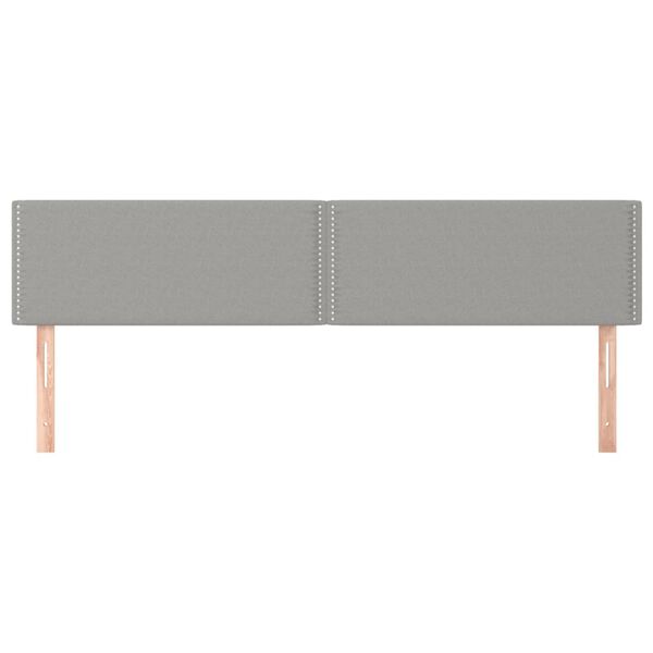 vidaXL voodipeatsid, helehall, 200x5x78/88 cm, kangas