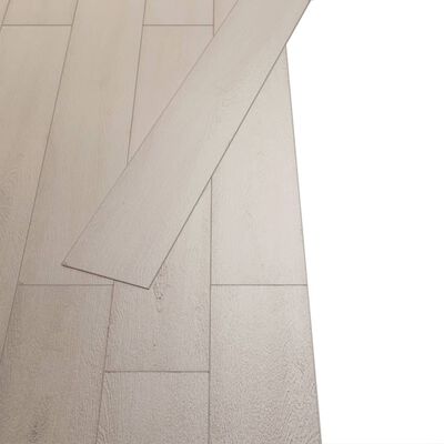 vidaXL iseliimuvad PVC-põrandaplaadid 5,21 m², 2 mm kulunud valge tamm