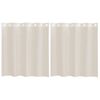 vidaXL Voile kardinad r&otilde;ngastega 2 tk Kreem 140x140 cm