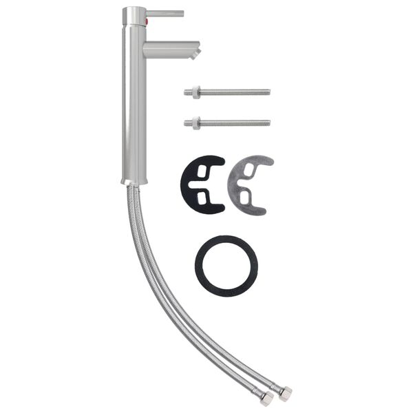 vidaXL vannitoasegisti, hõbedane, 12 x 30 cm