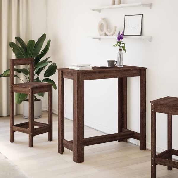 vidaXL baarilaud, pruun tamm, 102 x 50 x 103,5 cm tehispuit
