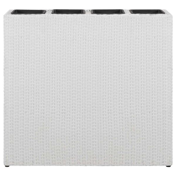 vidaXL taimelava 4 potiga, polürotang, valge