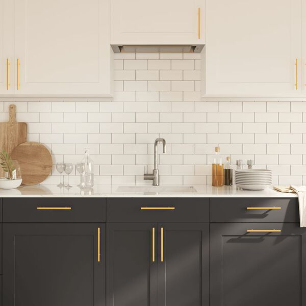 vidaXL kapi k&auml;epidemed 20 tk, kuldne, 128 mm, roostevaba teras