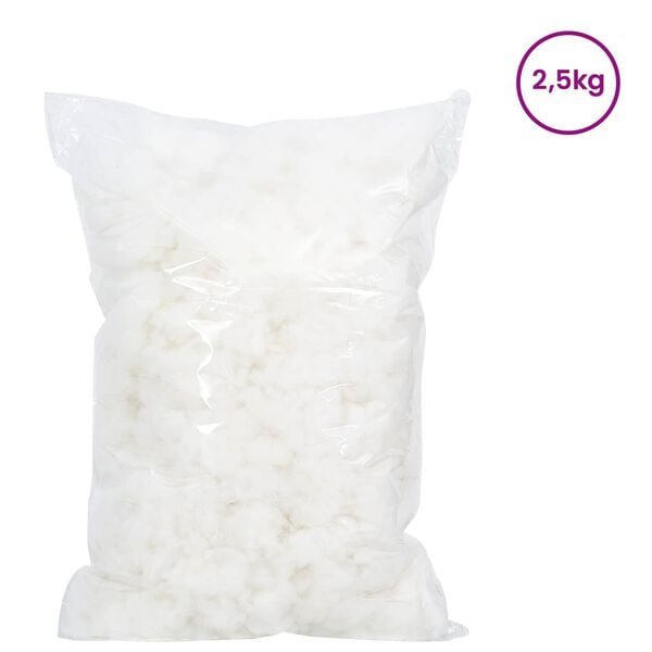 vidaXL Kiud T&auml;idis Valge 2,5 kg Pol&uuml;ester