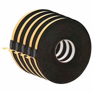 vidaXL Iselihkuv vahtlint 5 pcs Must 20mm x 10m CR Vaht