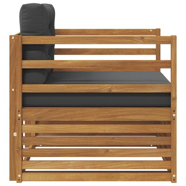 vidaXL V&auml;li diivanikomplekt Tugev akaatsiapuit ja pol&uuml;ester Neutraalne