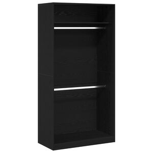 vidaXL Garderoobikapp riiuliga Must tamm 100 x 50 x 200 cm Tehispuit