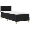 vidaXL LED Box Spring Voodi padjaga peaga Must 80 x 200 cm kangas