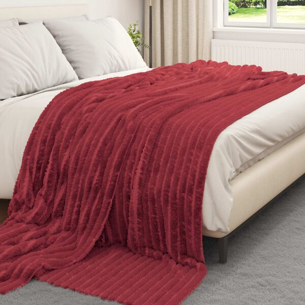 vidaXL Pleedi pleed Bordeaux punane 240 x 220 cm Fliis