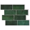 vidaXL Subway plaat 10 pcs Tumeroheline 29 x 21 cm Pol&uuml;uretaan ja PET