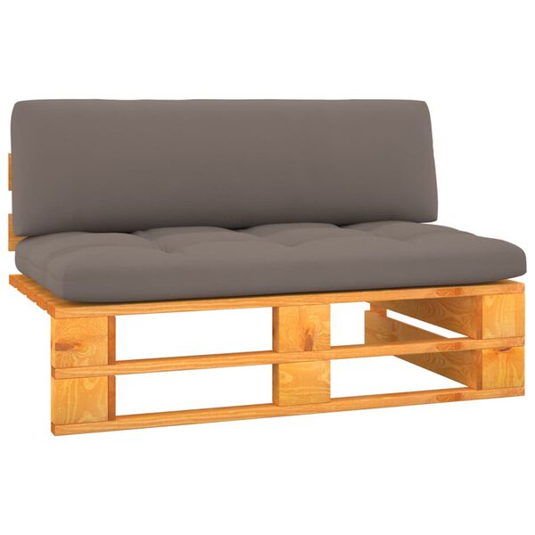 vidaXL kaubaalustest diivani keskmine osa, meepruun, immutatud m&auml;nd