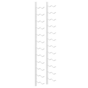 vidaXL seinale kinnitatav veiniriiul 24 pudelile, valge raud