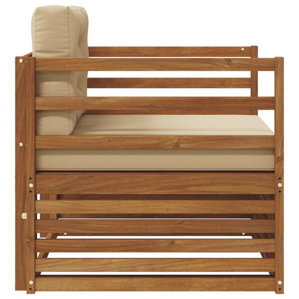 vidaXL V&auml;li diivanikomplekt Tugev akaatsiapuit ja pol&uuml;ester Neutraalne