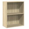 vidaXL 2 korrusega riiul Sonoma tamm 60x30x76,5 cm puitlaastplaat