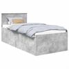 vidaXL Voodi raam peaga Betoonhall 120 x 200 cm Tehispuit