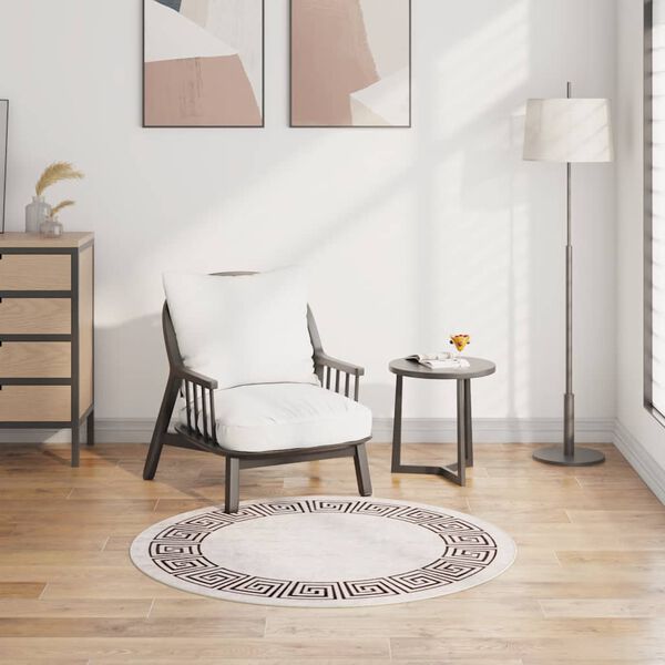 vidaXL vaip, pestav, &phi;120 cm, helebeež, libisemisvastane