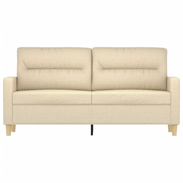 vidaXL 2-kohaline diivan, kreemjas, 140 cm, kangas