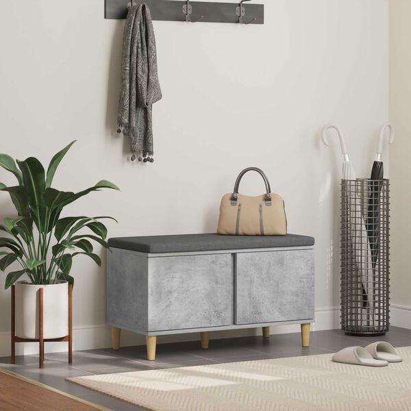 vidaXL Hallipink padjaga ladustamisega Betoonhall 80 x 38 x 46 cm