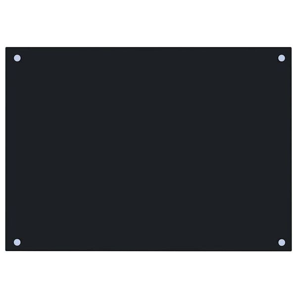 vidaXL köögi pritsmekaitse, must, 70 x 50 cm, karastatud klaas