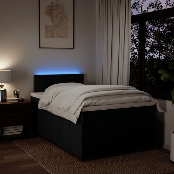 vidaXL kontinentaalvoodi madratsi, must, 120x190 cm, kangas