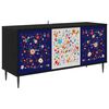 vidaXL Telerikapp MAINZ 102 x 33 x 51 cm Must tamm Tehispuit