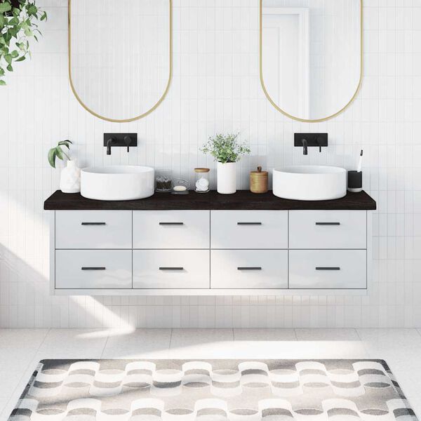 vidaXL vannitoa tasapind, tumepruun, 180x40x(2-6)cm töödeldud täispuit