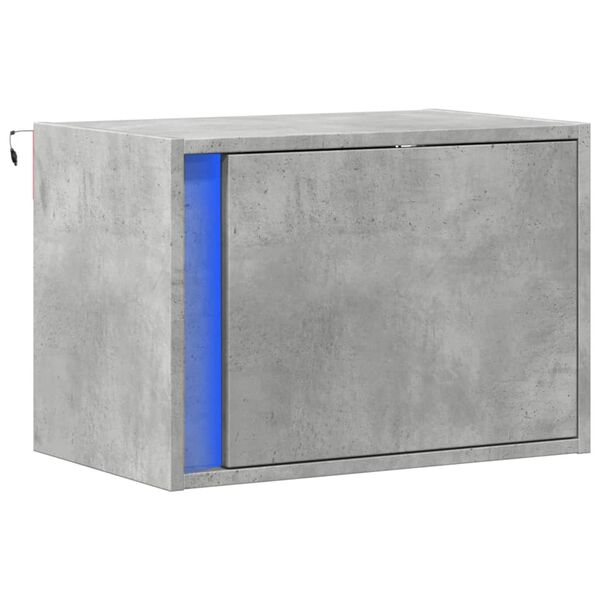 vidaXL seinale kinnitatav öökapp LED-tuledega, betoonhall