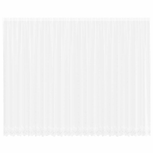 vidaXL Lina Kardin kardinatega Lilled Valge 280 x 600 cm Pol&uuml;ester