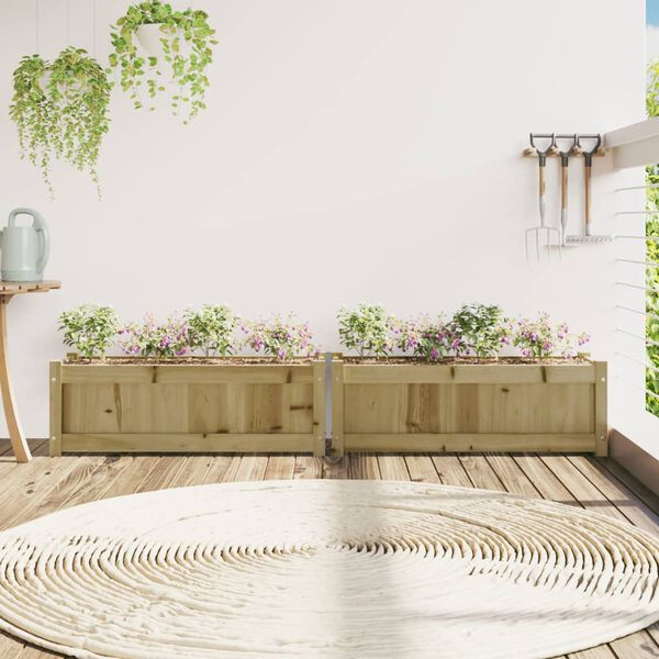 vidaXL aia taimekastid 2 tk, immutatud männipuit