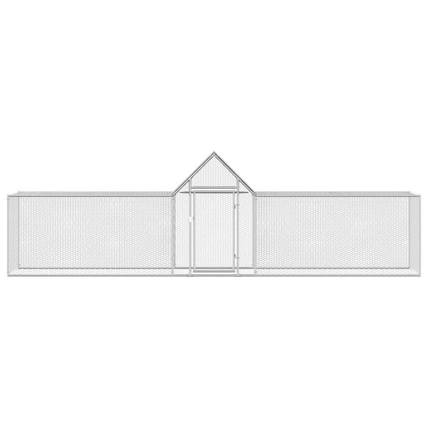 vidaXL kanakuut, 5 x 1 x 1,5 m, tsingitud teras